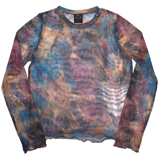 Grateful Dead Ladies Long Sleeve Crop Top: Stealy AOP (Mesh) - Grateful Dead - Merchandise -  - 5056737237238 - February 22, 2024