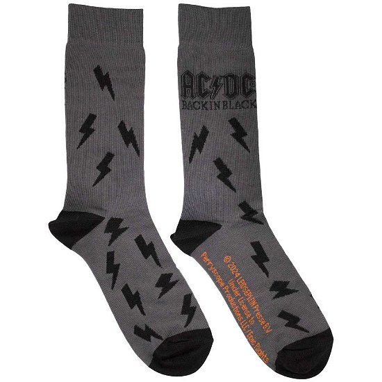 AC/DC Unisex Ankle Socks: Back in Black Bolts (UK Size 6 - 11) - AC/DC - Merchandise -  - 5056737253238 - 