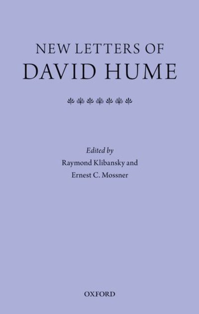 Cover for Raymond Klibansky · New Letters of David Hume (Paperback Book) (2011)