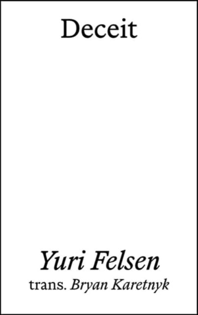 Cover for Yuri Felsen · Deceit (Paperback Book) (2022)