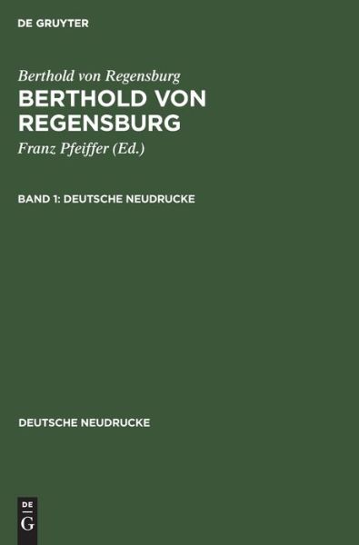 Cover for Franz Pfeiffer · Berthold Von Regensburg (Book) (1965)