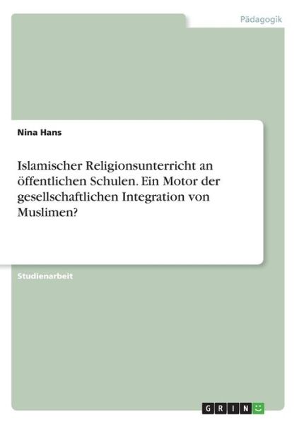 Cover for Hans · Islamischer Religionsunterricht an (Book)