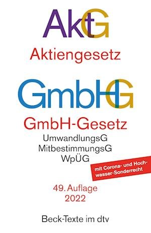 Cover for Dtv Verlagsgesellschaft · Aktiengesetz, GmbH-Gesetz (Paperback Book) (2021)