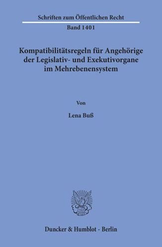 Cover for Buß · Kompatibilitätsregeln für Angehörig (Book) (2019)