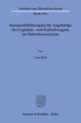 Cover for Buß · Kompatibilitätsregeln für Angehörig (Book) (2019)