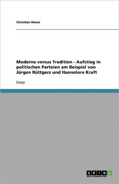 Cover for Hesse · Moderne versus Tradition - Aufsti (Buch) [German edition] (2013)
