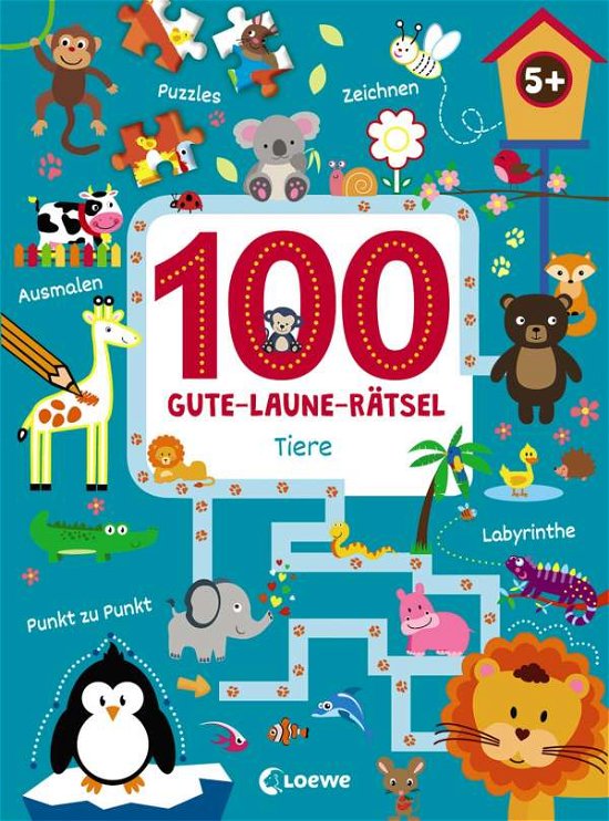 Cover for 100 Gute-laune-rätsel · 100 Gute-Laune-Rätsel - Tiere (Book)