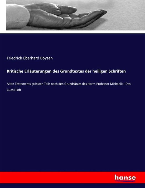 Cover for Boysen · Kritische Erläuterungen des Grun (Book) (2017)