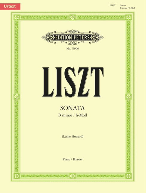 Sonata in B minor - Franz Liszt - Böcker - Edition Peters - 9790577087238 - 30 mars 2009