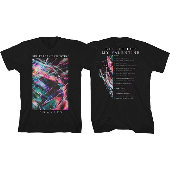 Bullet For My Valentine Unisex T-Shirt: Gravity Euro Tour 2018 (Back Print/Ex Tour) - Bullet For My Valentine - Merchandise -  - 5056170646239 - 