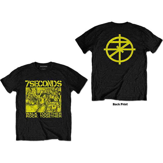 7 Seconds Unisex T-Shirt: WTRT (Black) (Back Print) - 7 Seconds - Merchandise - - 5056368621239 - 9. juni 2020