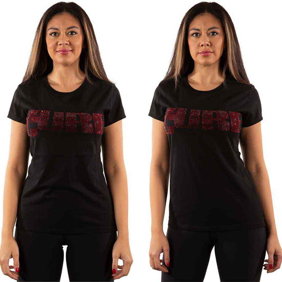 The Cure Ladies T-Shirt: Logo (Embellished) - The Cure - Merchandise -  - 5056561022239 - 