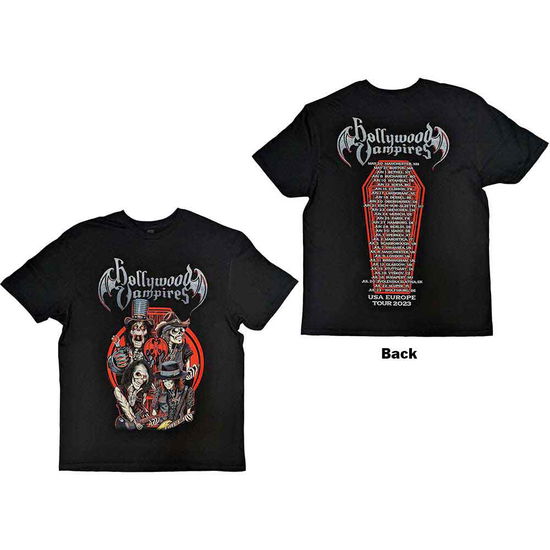 Cover for Hollywood Vampires · Hollywood Vampires Unisex T-Shirt: Caricatures (Back Print) (T-shirt) [size M] (2023)