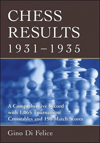 Cover for Gino Di Felice · Chess Results, 1931-1935: A Comprehensive Record with 1,065 Tournament Crosstables and 190 Match Scores (Taschenbuch) (2006)