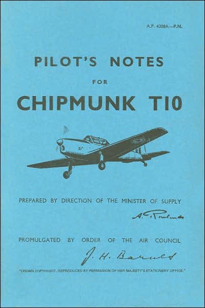 Cover for Air Ministry · Chipmunk T10 Pilot's Notes: Air Ministry Pilot's Notes (Paperback Bog) [Facsimile of 1950 edition] (1972)
