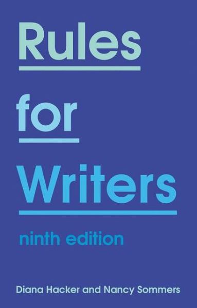 Cover for Diana Hacker · Rules for Writers (Spiral Book) [9th ed. 2019 edition] (2018)