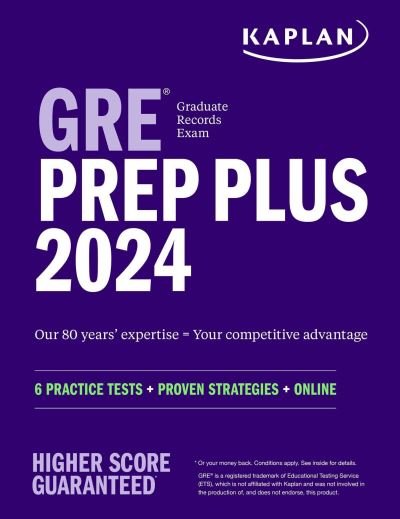 Cover for Kaplan Test Prep · GRE Prep Plus 2024: 6 Practice Tests + Proven Strategies + Online - Kaplan Test Prep (Paperback Book) (2023)