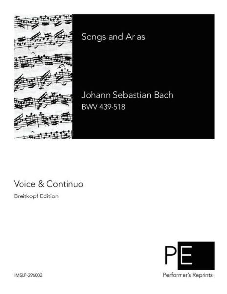 Cover for Johann Sebastian Bach · Songs and Arias (Paperback Bog) (2015)