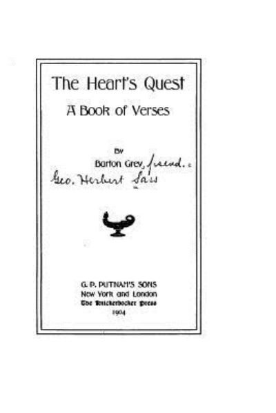 Cover for George Herbert · The Heart's Quest, a Book of Verses (Paperback Book) (2016)