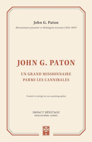 Cover for John G Paton · John G. Paton (Paperback Book) (2018)