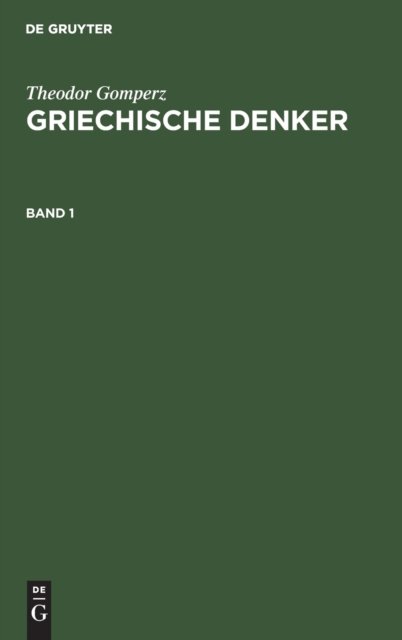 Cover for No Contributor · Theodor Gomperz (Hardcover Book) (2022)