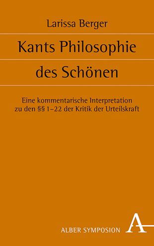 Cover for Larissa Berger · Kants Philosophie Des Schonen (Hardcover Book) (2022)