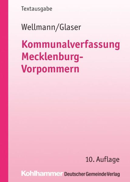 Cover for Glaser · Kommunalverfass.Mecklenburg-Vor (Book) (2018)