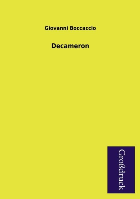 Cover for Giovanni Boccaccio · Decameron (Paperback Bog) [German edition] (2013)