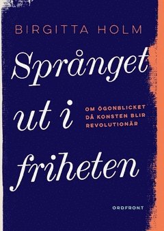 Cover for Birgitta Holm · Språnget ut i friheten : om ögonblicket då konsten blir revolutionär (Book) (2017)