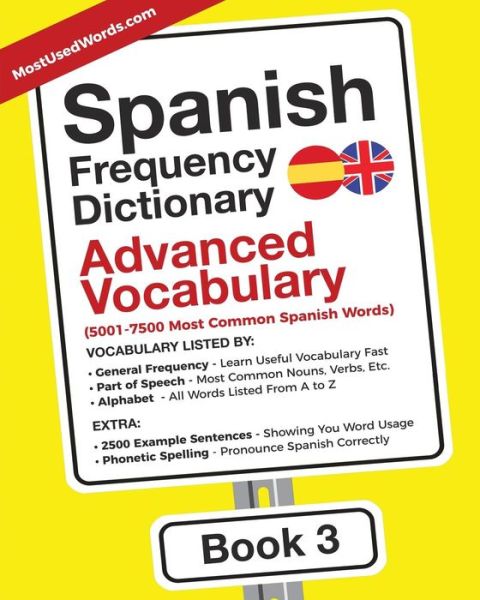 Cover for Mostusedwords · Spanish Frequency Dictionary - Advanced Vocabulary (Paperback Book) (2018)