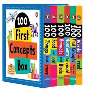 Cover for Penguin Books · 100 First Concepts Box Set (6 Books Box-Set): A Boxset of 6 illustrated Board Books for PreSchool Kids, Toddlers [Penguin Early Learning Series] (Board book) [New edition] (2025)