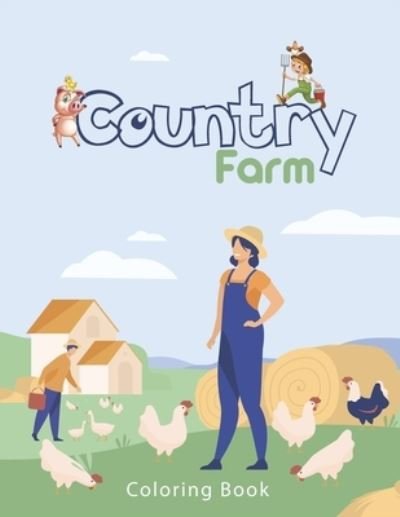 Cover for Aitelhaj · Country Farm Coloring Book (Pocketbok) (2021)