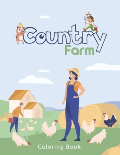 Cover for Aitelhaj · Country Farm Coloring Book (Paperback Book) (2021)