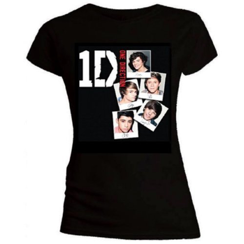 One Direction Ladies T-Shirt: Photo Stack (Skinny Fit) - One Direction - Merchandise - Global - Apparel - 5055295351240 - 12. juli 2013