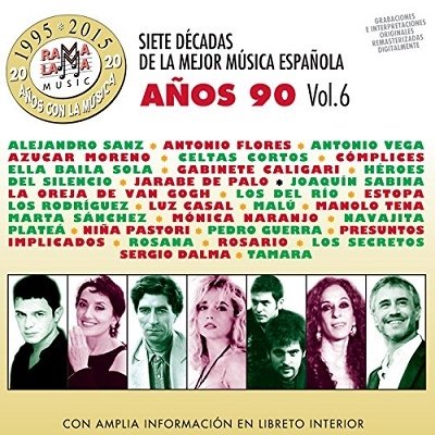 Cover for 7 Decadas De La Mejor Musica Espanola Anos 90 V6 (CD) (2017)
