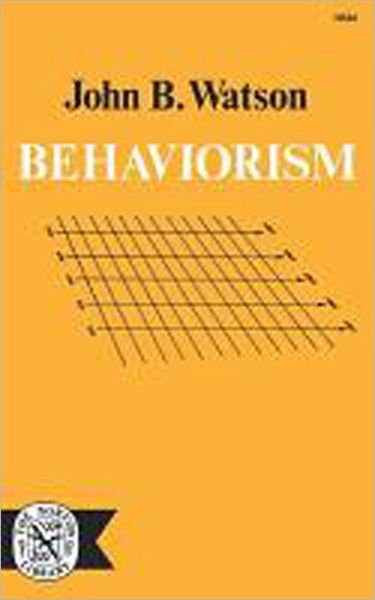 Cover for John B. Watson · Behaviorism (Paperback Bog) [New edition] (1970)