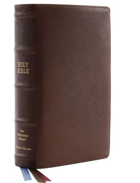 Cover for Thomas Thomas Nelson · Nkjv, Single-Column Reference Bible, Premium Goatskin Leather, Brown, Premier Collection, Comfort Print (Book) (2019)