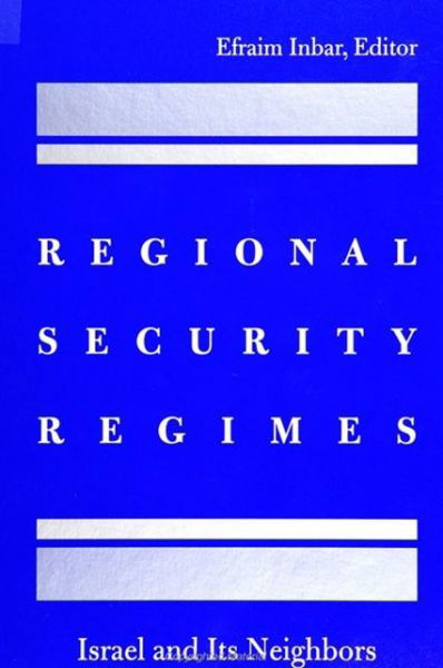 Cover for Efraim Inbar · Regional Security Regimes (Paperback Book) (1995)