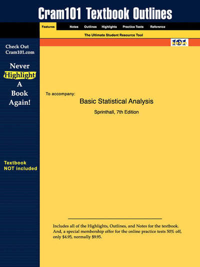 Studyguide for Basic Statistical Analysis by Sprinthall, Isbn 9780205360666 - 7th Edition Sprinthall - Bücher - Cram101 - 9781428814240 - 30. Oktober 2006