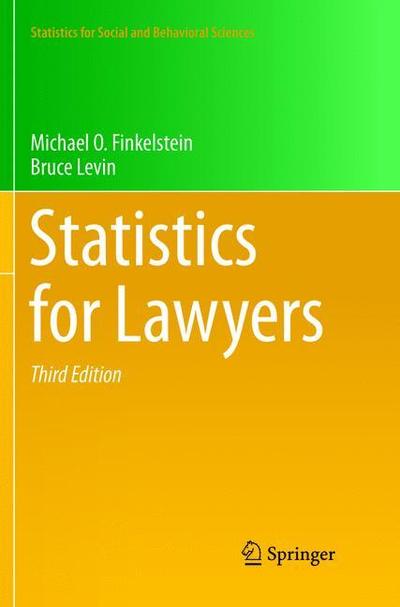 Cover for Michael O. Finkelstein · Statistics for Lawyers (Book) [Softcover reprint of the original 3rd ed. 2015 edition] (2019)