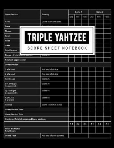 Cover for Bg Publishing · Triple Yahtzee Score Sheet (Pocketbok) (2018)