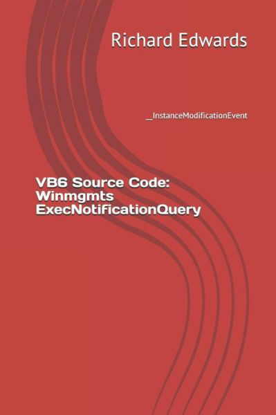 Cover for Richard Edwards · VB6 Source Code (Paperback Book) (2018)