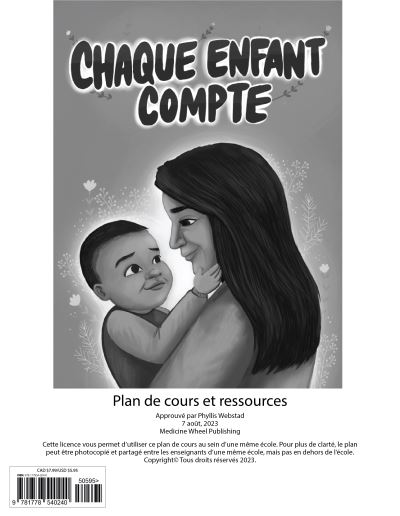 Cover for Phyllis Webstad · Chaque enfant compte plan de cours (Lösa papper) (2023)