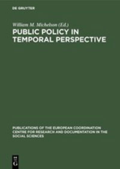 Cover for Public policy in temporal perspective (Book) (1979)