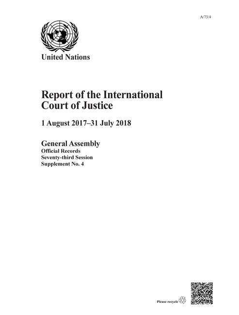 Cover for United Nations: International Law Commission · Report of the International Law Commission: 1 August 2017 - 31 July 2018 - Official records (Paperback Book) (2020)