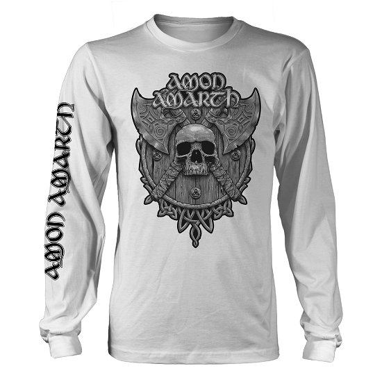 Amon Amarth · Grey Skull (White) (Shirt) [size XL] [White edition] (2019)