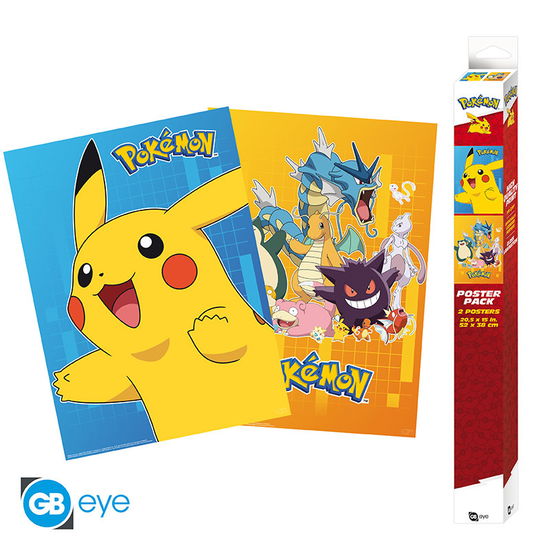 Cover for Kleines Poster · POKEMON - Set 2 Chibi Posters - Personnages coloré (Toys) (2019)