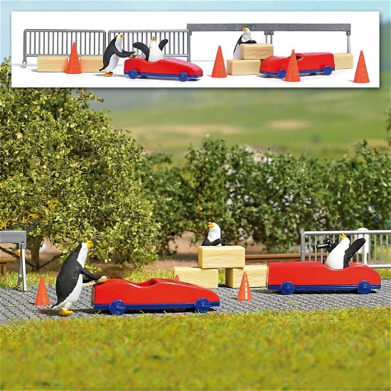 Busch · A-set: Pinguine Seifenkisten H0 (9/22) * (Spielzeug)
