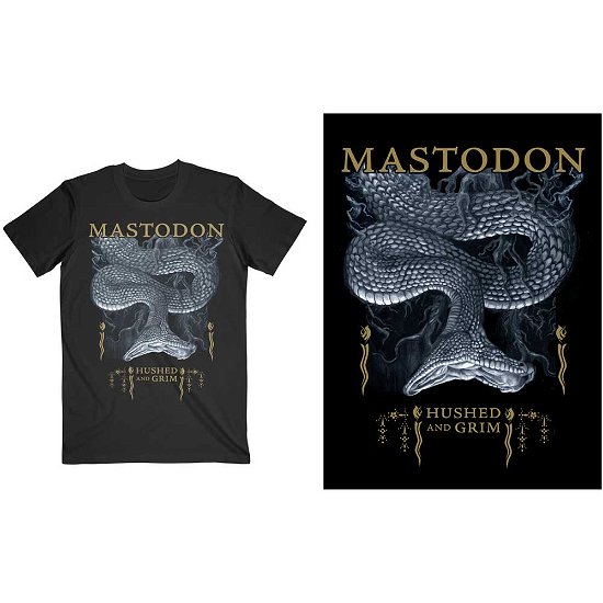 Mastodon Unisex T-Shirt: Hushed Snake - Mastodon - Koopwaar -  - 5056561001241 - 