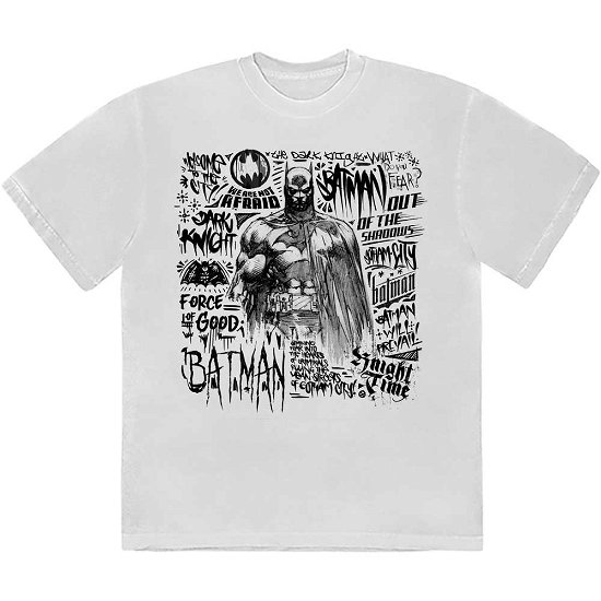 DC Comics Unisex T-Shirt: Batman - Scribbler - DC Comics - Koopwaar -  - 5056737248241 - 